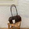 2025 Women's Korean Style Bow Baguette Shoulder Bag - Versatile Boston Bowling Bag