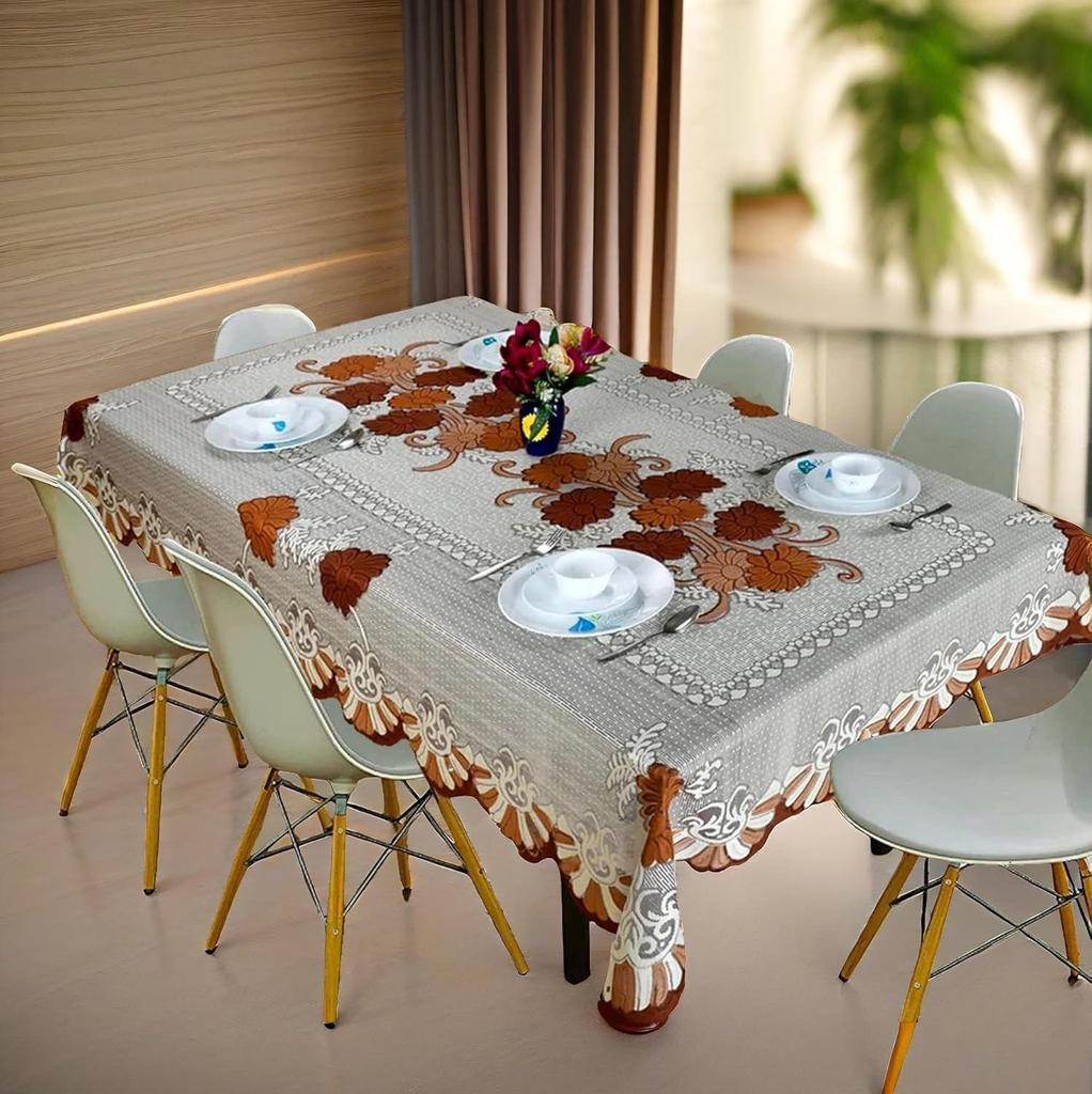 Cotton Dining Table Cloth 6 Seater - 60x90 Inch Cover - Durable Table Protector Cloth - Dining Table Cover 6 Seater Waterproof