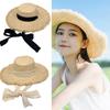 Handwoven Natural Straw Hat Artisanal Weaving Hat Solid Color Straw Hat for Outdoor Activity and City Strolls