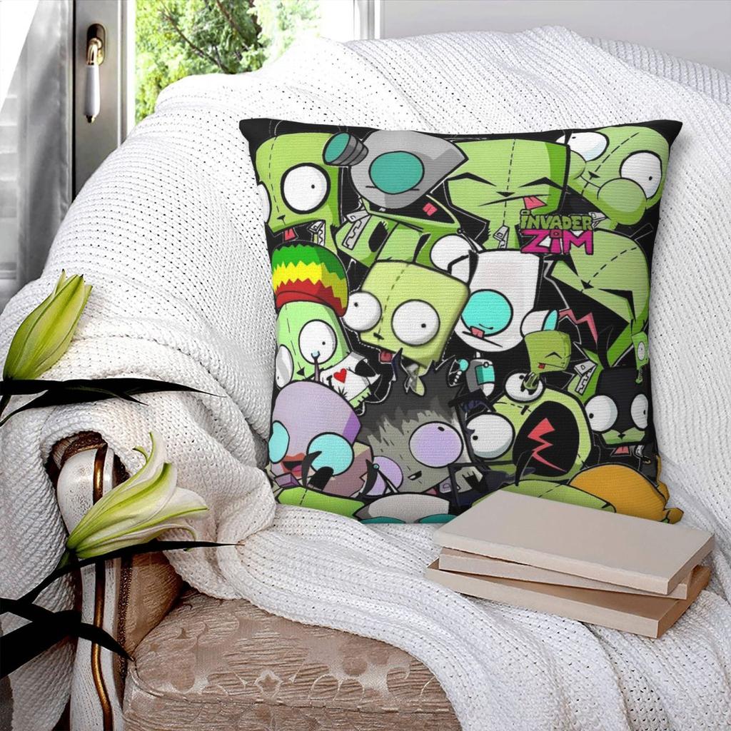 Invaders Zims Movie Pillow Cover Morden Pillow Case Polyester Graphic Cushion Cover Pillowcases For Wedding Party Home Decor