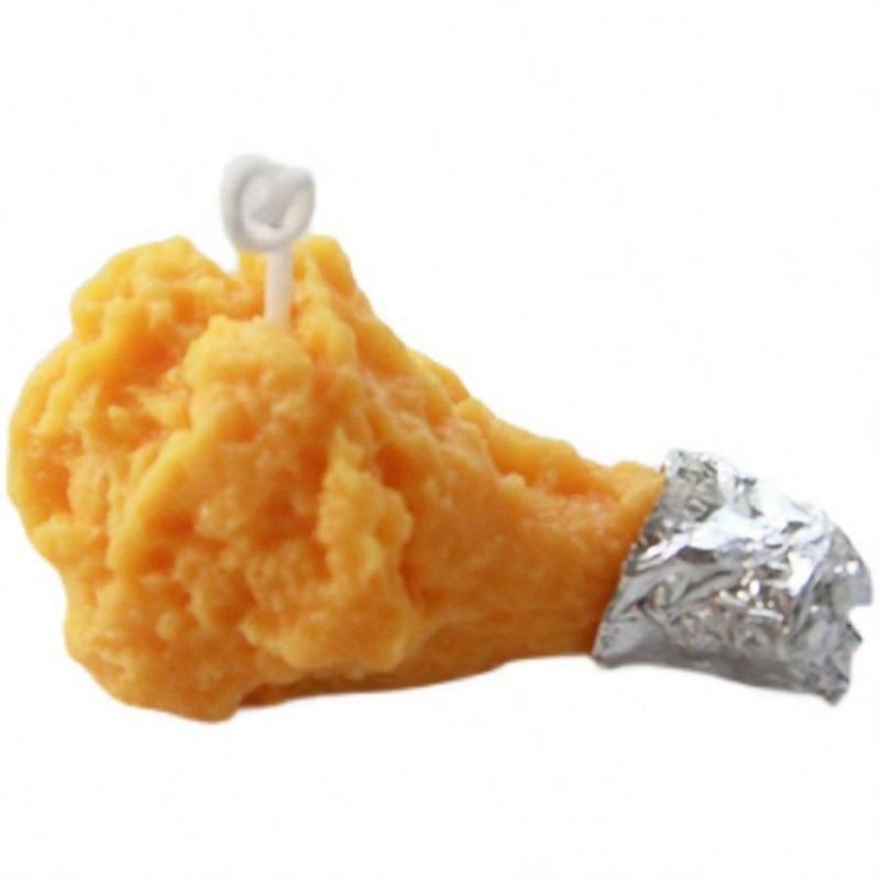 1PC 3D Simulation Fried Chicken Thighs, Aromatherapy, Plaster, Candles, Handmade Soap DIY Materials, Baking Silicone Molds, Suitable For Baking, DIY