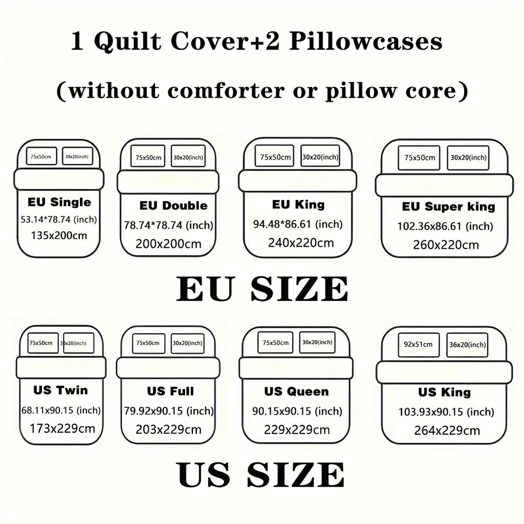3pcs Retro floral and butterfly pattern bedding set, 1 duvet cover and 2 pillowcases, polyester soft bedroom decoration bedding