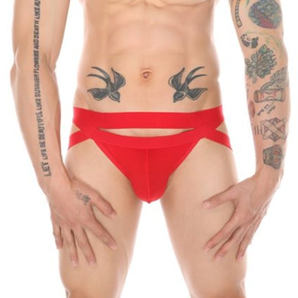Jockstrap Mario Red - MenSexyWear - Thong