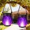 Weihnachtsflammenlaterne Seil LED Lichterkette mit automatischer Ein/Aus-Funktion Wasserdichte Outdoor-Hängelaterne für Camping Gartenparty