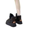 Retro platform snow boots women's 2025 autumn and winter Internet celebrity niche solid color fashion short boots tide