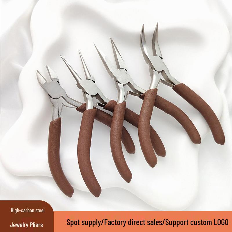 Bent Nose, Pointed Nose, and Round Nose Pliers Set for Jewelry Wire Wrapping, Cutting, Beading, and DIY Accessories