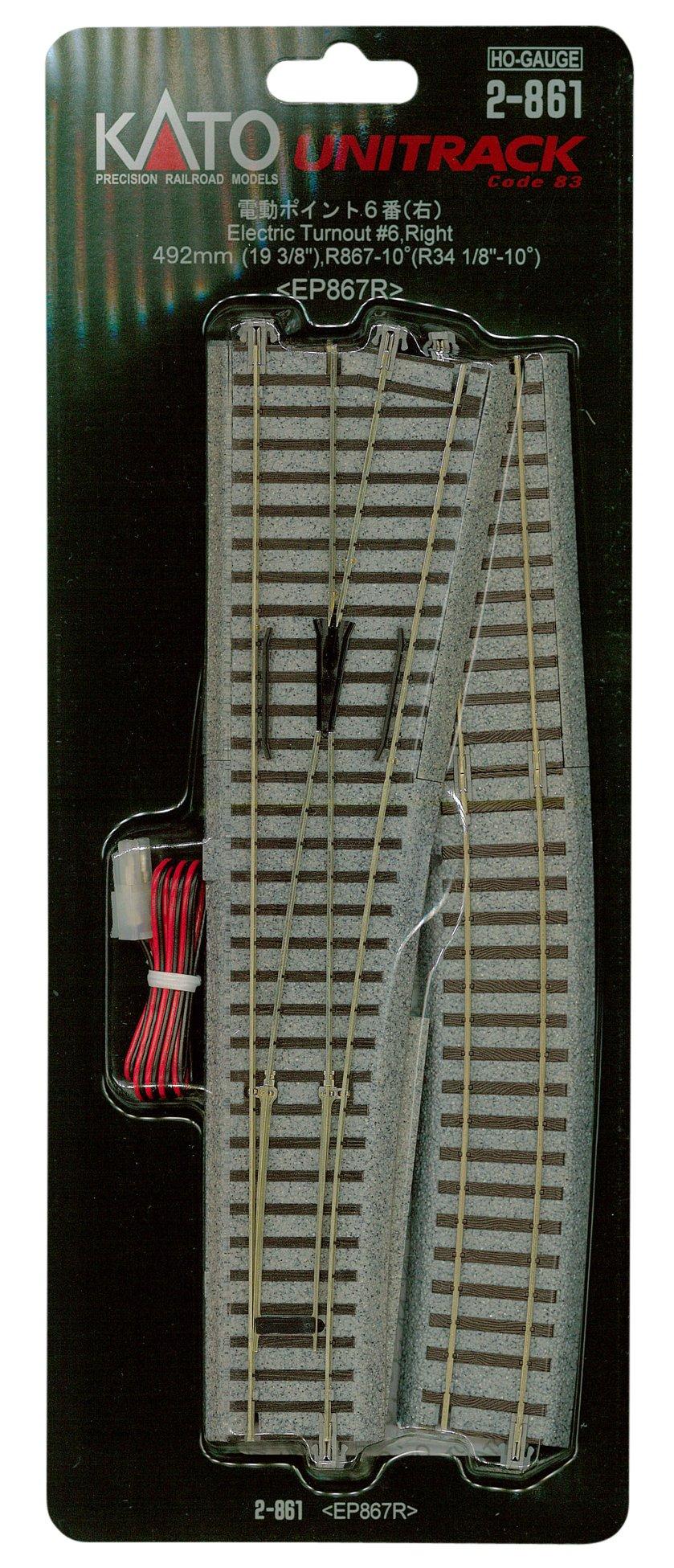 

KATO HO Gauge Electric Points 6 Right Model Train Supplies No. 2-861