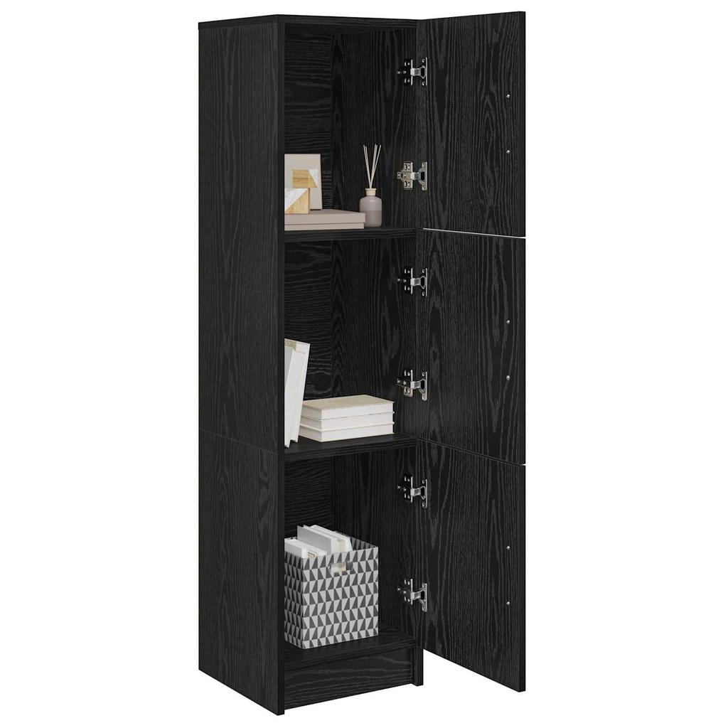 Highboard In Black Oak Look 31.5 X 32 X 122.5 Cm