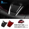 Autocollant en Fibre de Carbone Véritable pour Fiat 500 Abarth 595 2012 2013 2014 2015 Accessoires de Décoration Intérieure de Voiture