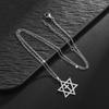 European and American Simple and Fashionable Six Point Star Series Mens Necklace Stainless Steel Electroplating and No Loss of Color Couples