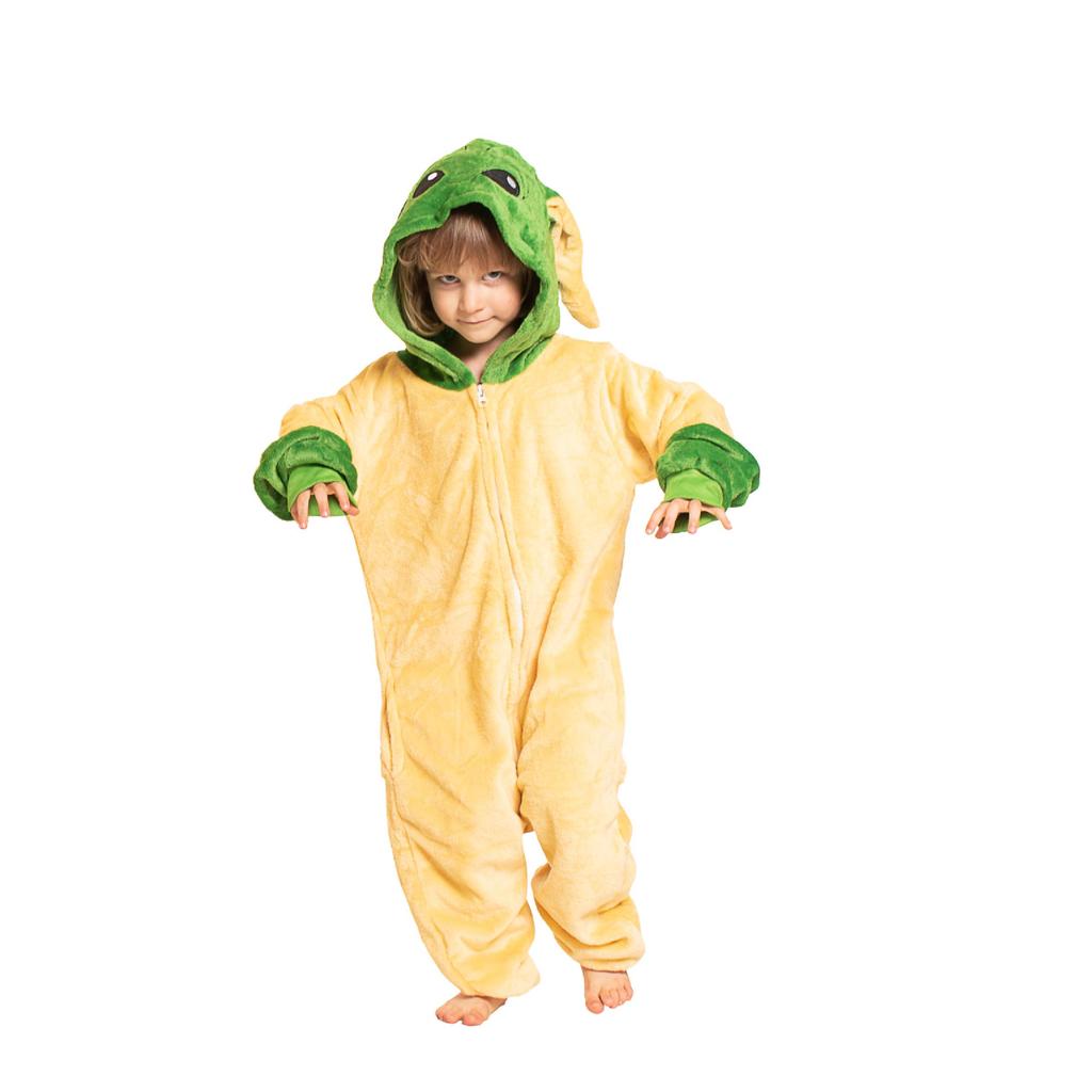Kinderpyjama Kigurumi Onesie Star Wars Yoda Gelb 135-145 cm