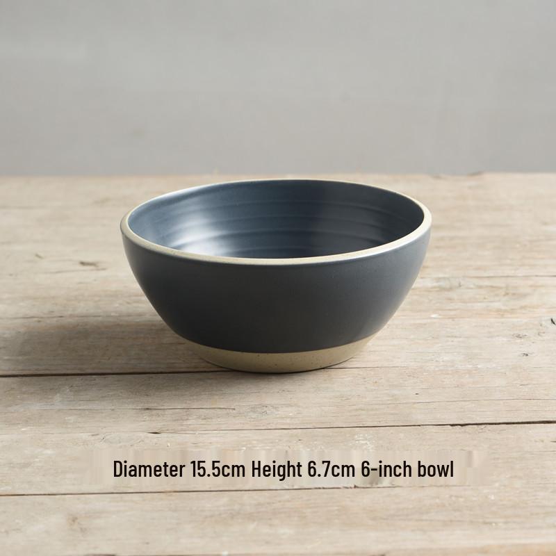 Yijia Retro Ceramic Underglaze Color Bowl: Perfect for Noodles, Congee, Rice, Soup, and Salad.