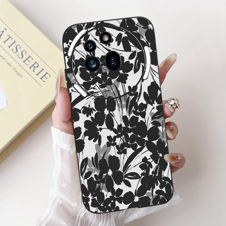 Fashion Painting Phone Case For Nothing Phone (3a) Pro Black Silicone Soft Cover For Nothing Phone3a 3a Pro Cases Bumpers