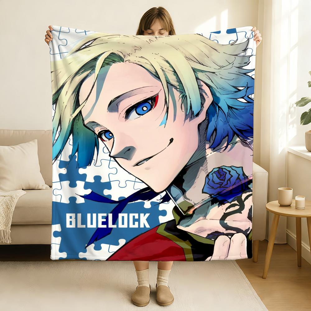 Coperta Blue Lock Michael Kaiser Morbida e Delicata sulla Pelle per Divano Letto Pisolino Copriletto Piumino per Tutte le Stagioni