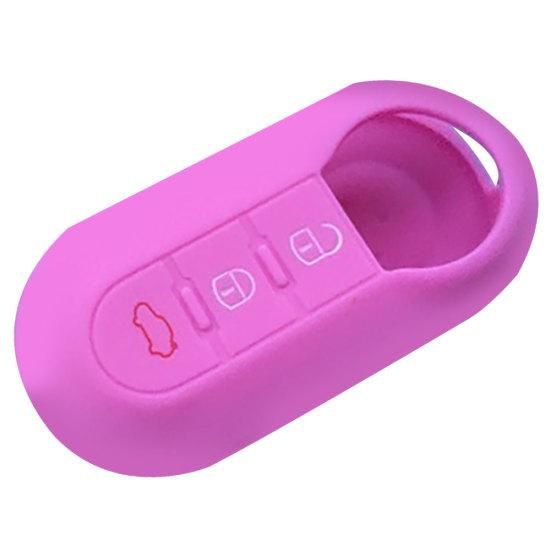 3 Tasten Silikon Autoschlüssel Flip Remote Schutz Fob Cover Case für Fiat 500