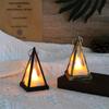 9Cm Mini Led European Triangle Light Simulation Cande Light Dollhouse Miniature Night Lamp Home Model Decor Toy