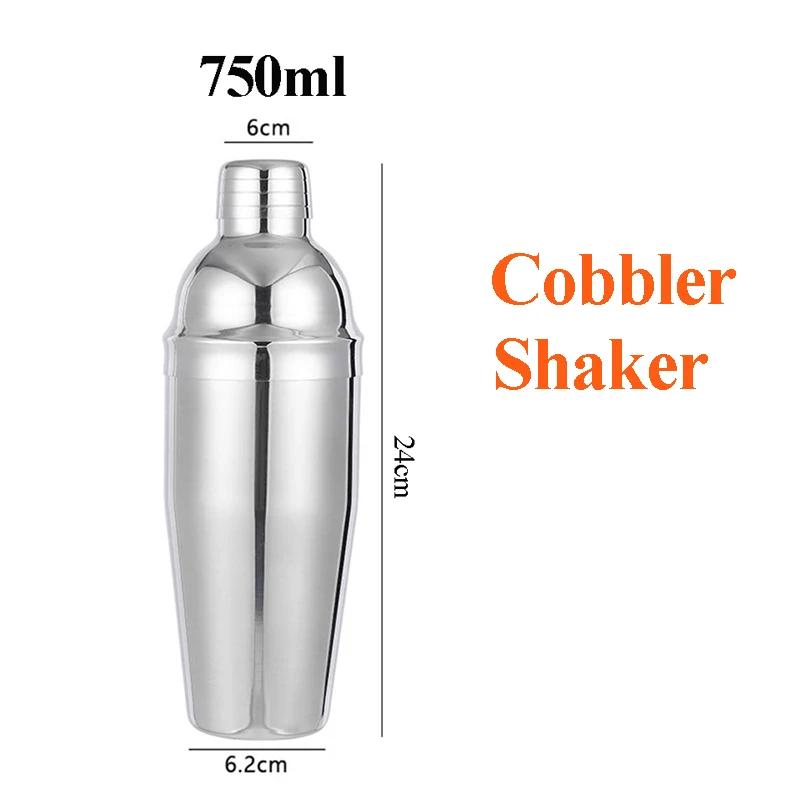 Nerezová sada na koktejly Míchačka Barman sada Cobbler Boston Shaker Barová sada Nástroje Jigger Míchačka Muddler Nalévátko Lžíce