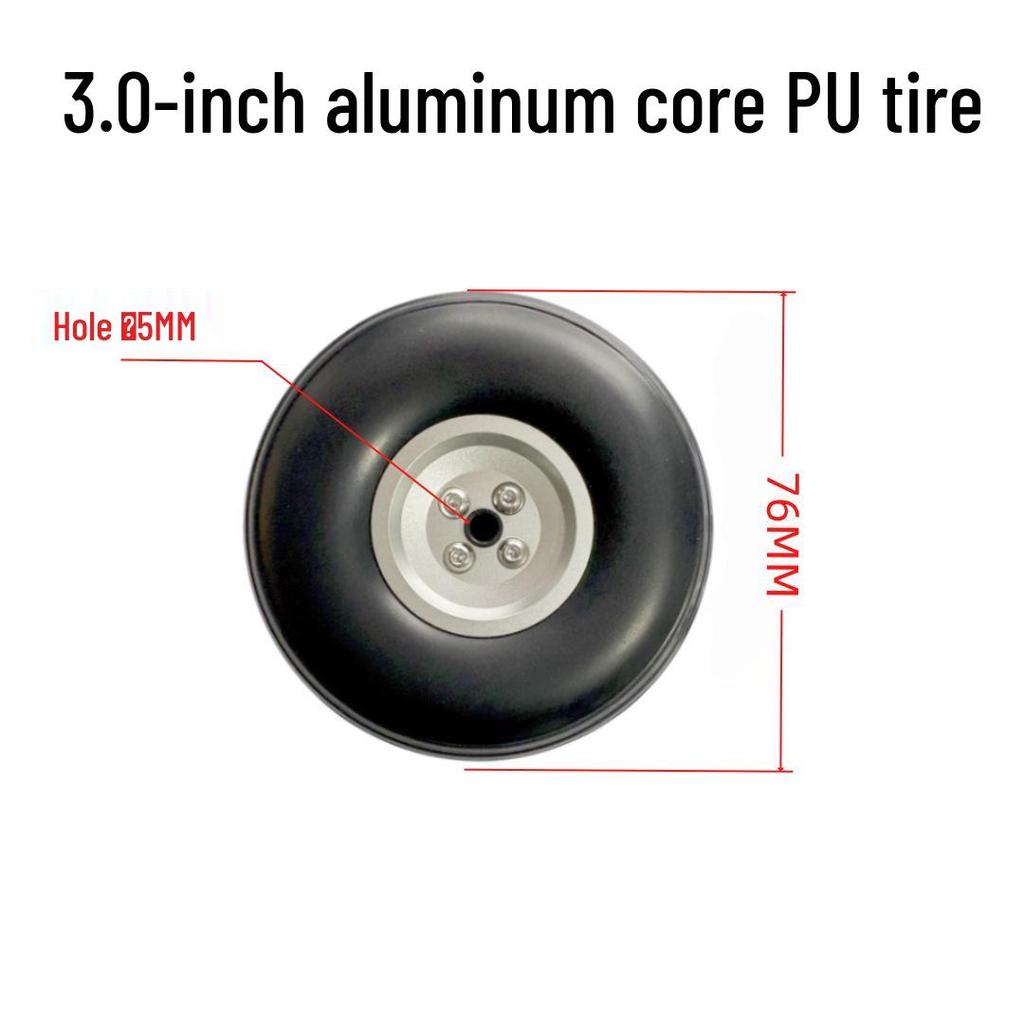 Fixed-Wing Model Aircraft Wheels: Aluminum Core PU with Carbon Fiber Gear