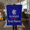 1PC Custom Name Rangers F.C Patterned Flannel Blanket Suitable For All Seasons for Home Decor Warmth and Comfort Gifts Holiday Present -HE182