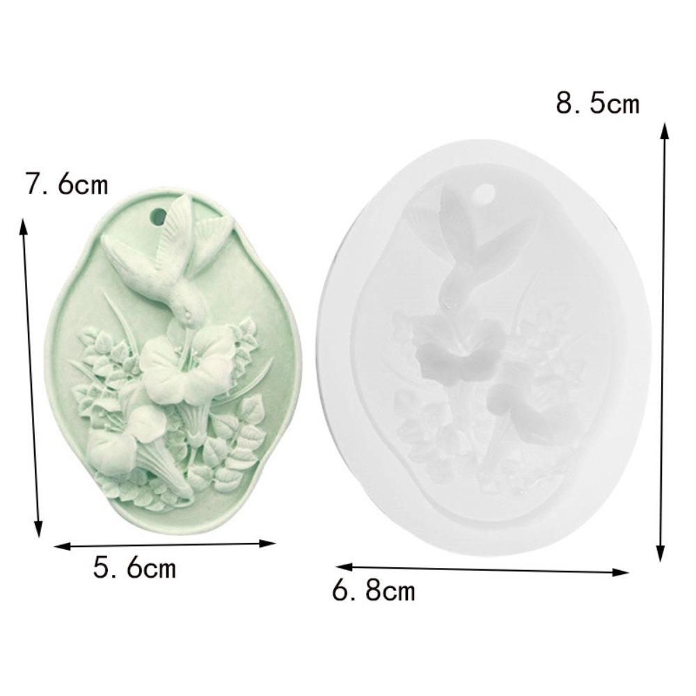 3D Rose Flower DIY Flower Mold Oval Shape Resin Mould Baking Tools Plaster Mold DIY Handicrafts