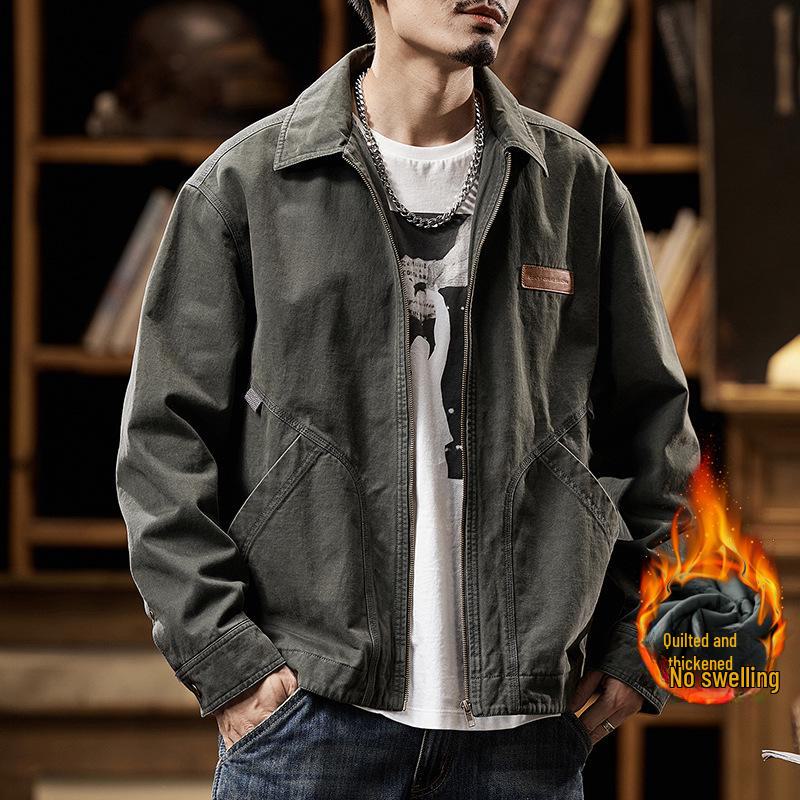 

Мужская куртка в стиле ретро Detroit: Осень/Зима 2024, Модный, Красивый, Утепленный, Повседневная одежда 3XL (190-210 lbs)