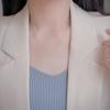 S925 Sterling Silver Diamond-Studded Necklace Women's Sexy Design Light Luxury and Simplicity Ultra-Fine Clavicle Chain