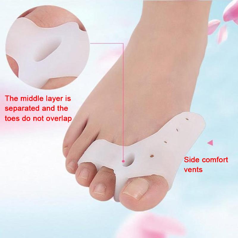 1 Paar Zehenspreizer Daumenballenschutz Silikon-Gel Fußzehenspreizer