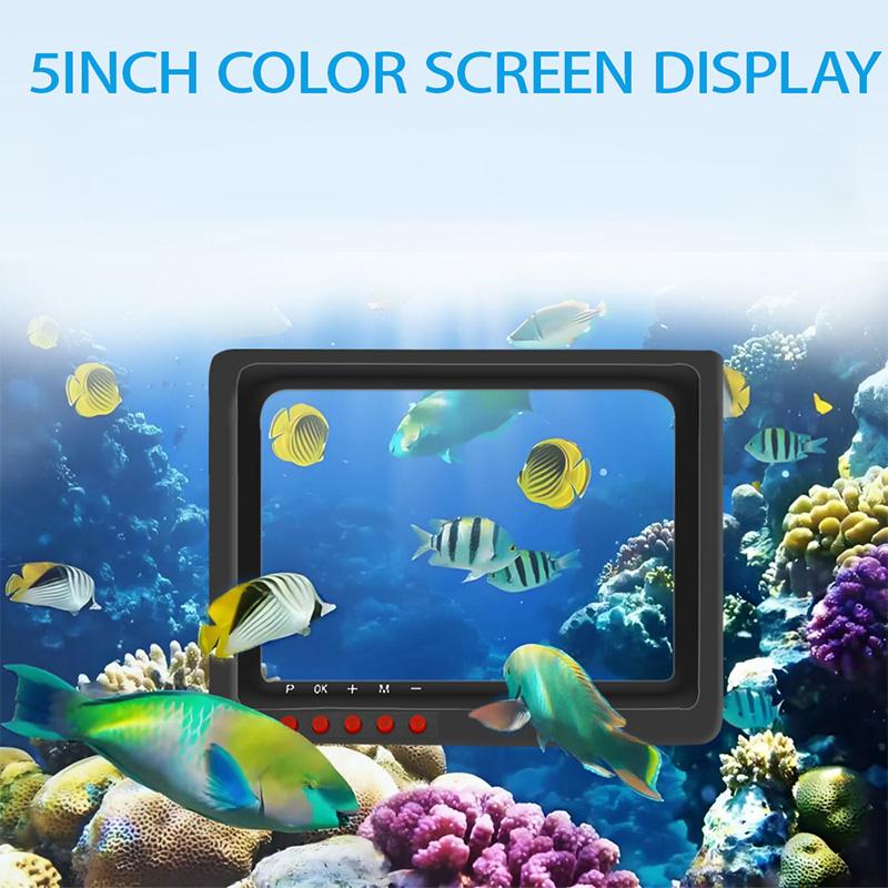 Fish Finder 5.0 Inch LCD IPS Display Underwater Visual Fishing 4K Camera lP68 Waterproof Night Vision
