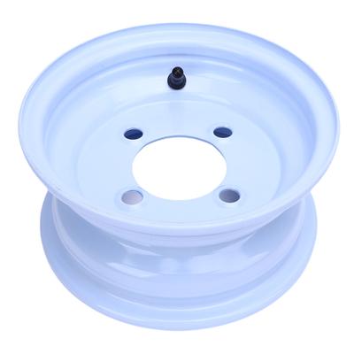 19X7 8 ATV Wheel Rim Aluminum Alloy 4 Bolt Holes 8 Inch Wheel Rim Hub for Go Kart Quad Dirt Bike Ride On Mower White