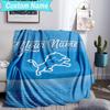 Custom Name Blanket Lions Team Blanket Bedding Blanket for Travel, Camping, Living Rooms, Offices, Sofas, Fan Christmas gift