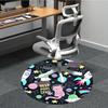 1pc Space Cats Office Round Area Rug, Under Office Chairs Bedroom Living Room Home Decor, Room Deco, Available In Various Sizes