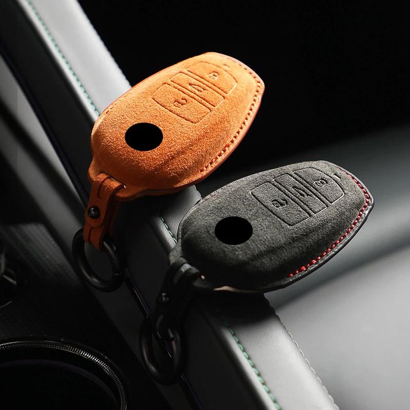High-Quality Car Key Case Cover Holder Key Shell Buckle For Vw Volkswagen 2010 - 2014 Touareg 3 Button Keychain