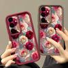 Oil Painting Rose Flowers Pattern Case For Samsung Galaxy S26 Ultra S25 Edge S24 Plus S23 S22 S21 FE A15 A35 A55 A16 A26 A36 A56 A17 A37 A57 5G Cover