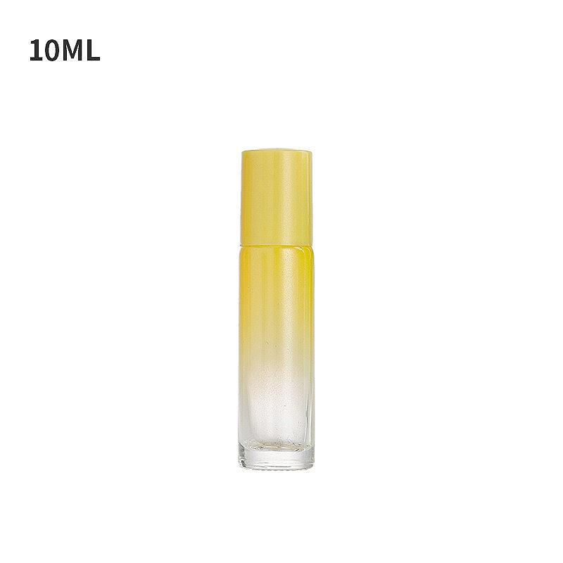 10PCS 10ml Gradient Color Glass Roller Bottles, Pearlized Refillable Containers for Massage Oil & Floral Water