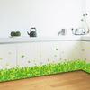 Green Grass Butterfly Foot Line Baseboard Corner Cover Wall Decal Stickers Home Decor