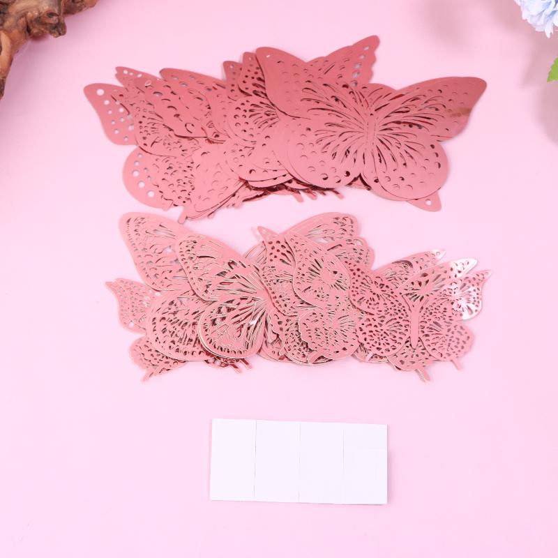 Pack of 48 3D Butterfly Wall Decals In 4 Stunning Styles and Sizes; Butterfly Birthday Party/Cake and Room Decorations