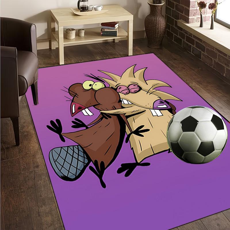 Angry Beavers Adventure Rug Office Carpet Non-Slip Mat, Chair Rug Floor Covering for Gaming, Bedroom, Living Room , Home Decor Christmas Gift