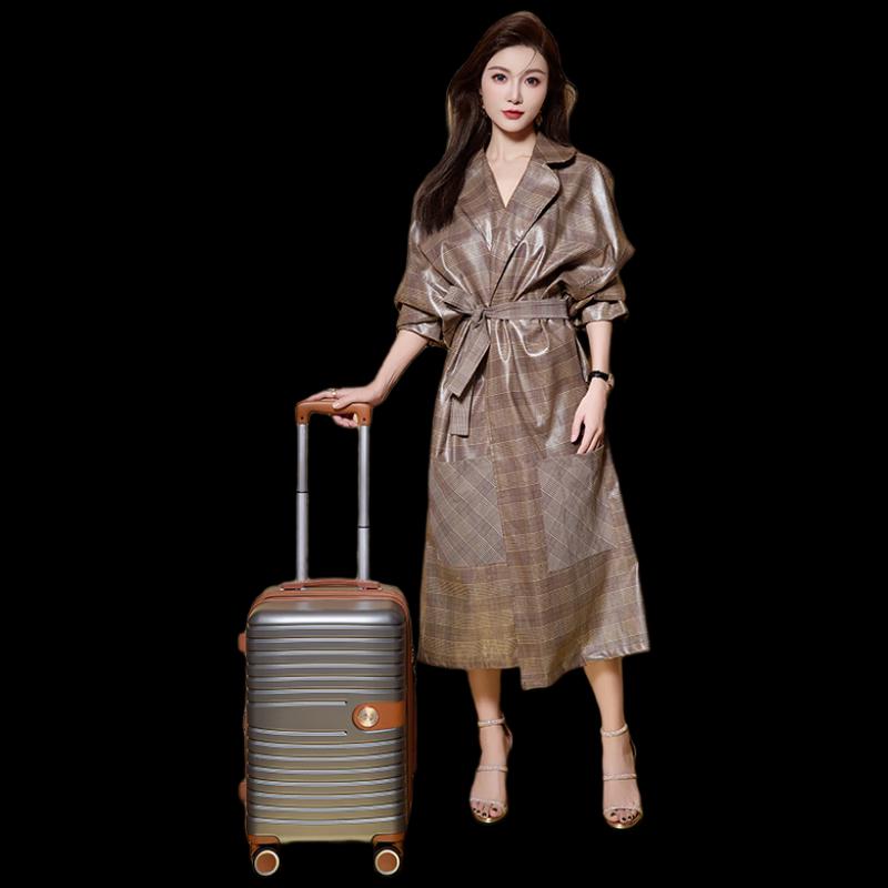 Cmierf Kuect Vintage Style Carry-on Suitcase 20 inches