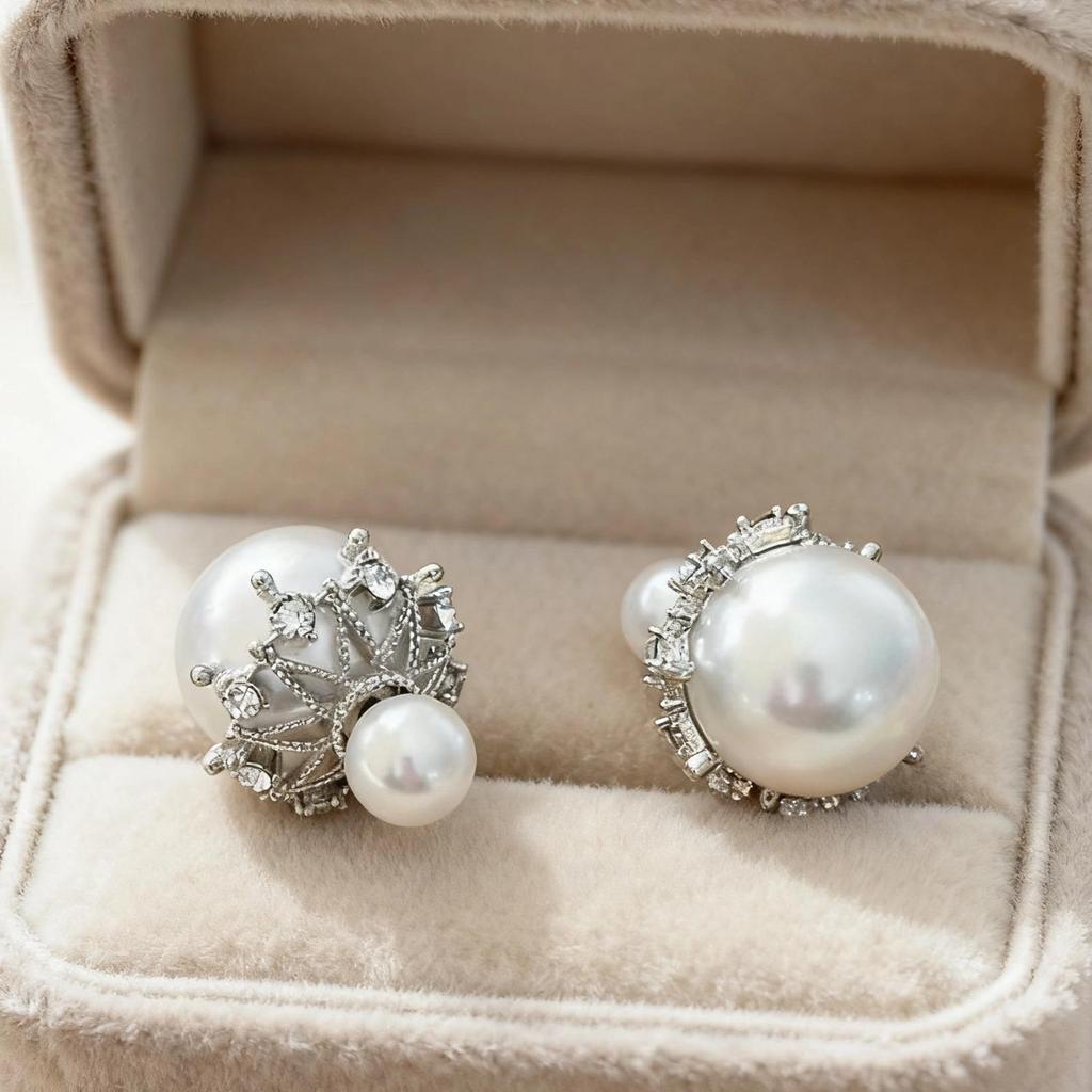 Promi Damen S925 Perlenstecker: Elegantes Two-Wear-Design mit Silbernadel für einen luxuriösen Touch