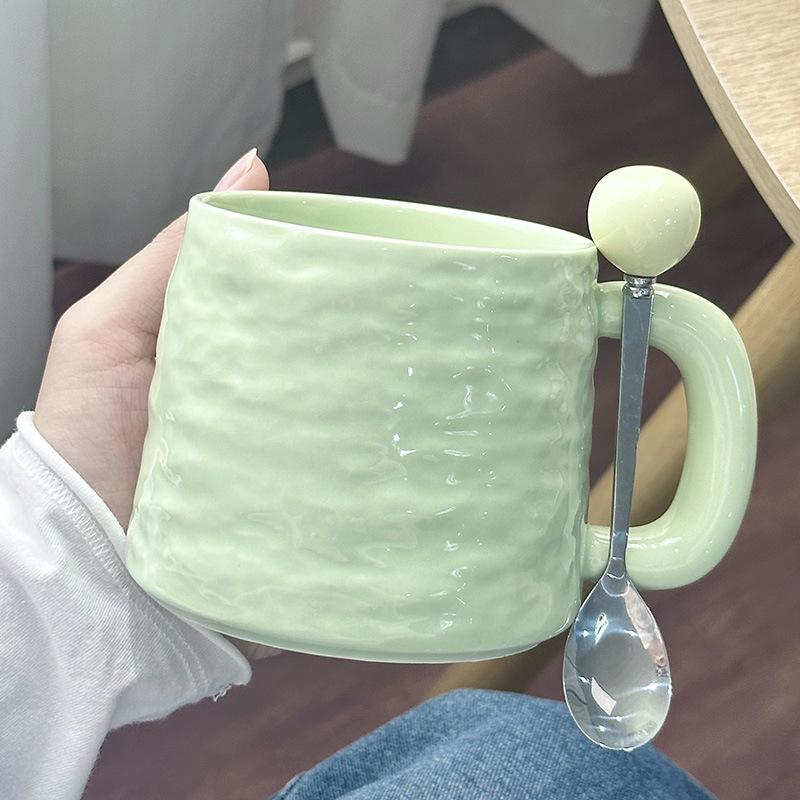 

Кружка Керамическая Бытовая Чашка для Воды Офисная Кофейная Чашка Высокая Симпатичная Чашка Сувенир Подарок на День Рождения Чашка для Завтрака 301-400ml