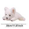 Peluche Kawaii Cucciolo West Highland White Terrier 30cm Morbido Soffice Prono a Sdraiarsi Cucciolo Alta Qualità Compagno Cane Bambola Regalo di Compleanno per Bambini