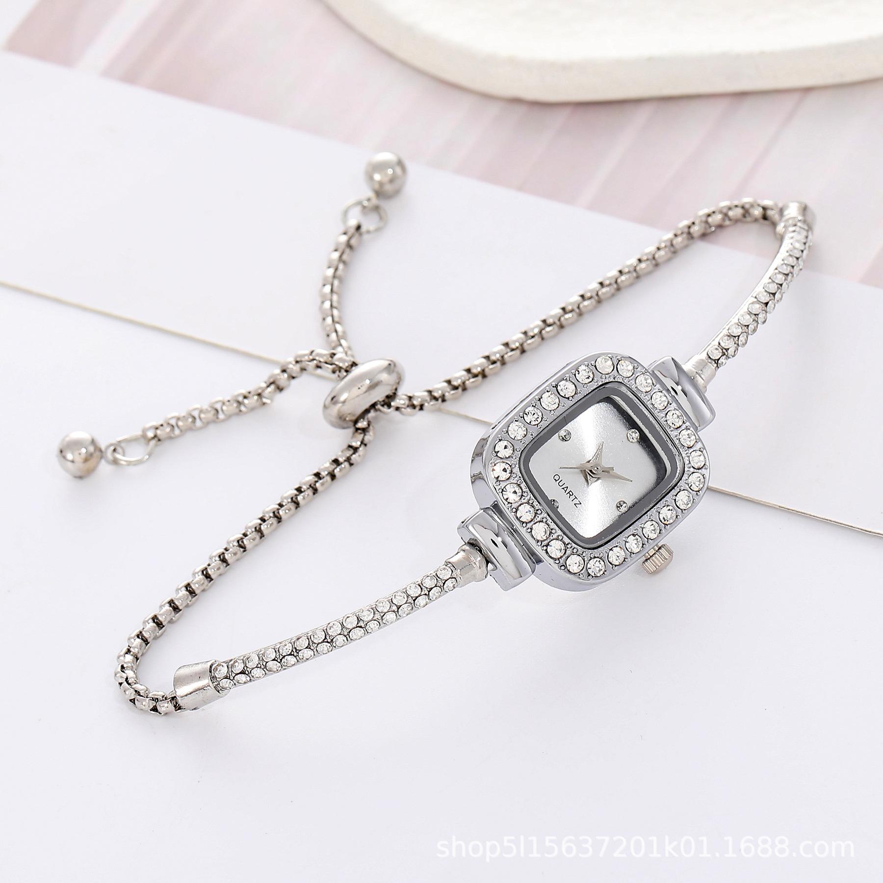 

Женские часы-цепочка со стразами, браслет, наручные часы, кварцевые часы, подарок