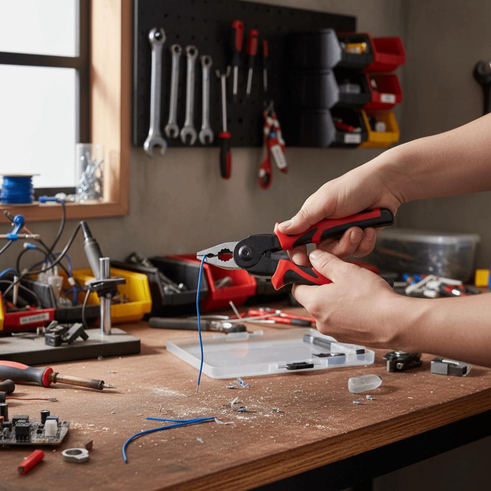 5-in-1 Design Multi-functional Pliers Set Metal Construction Multi-functional Wire Pliers Set Replaceable Head