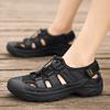Nuove Sandali Estivi da Uomo in Vera Pelle Design alla Moda Traspiranti Scarpe Casual da Uomo Fondo Morbido Sandali da Spiaggia per Esterno Taglia Grande 46