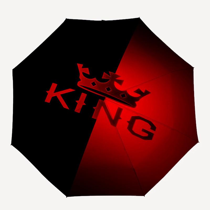 1pc Kingdom Emblem Umbrella with Plastic Handle,Suitable for All Seasons UmbrellaPT489