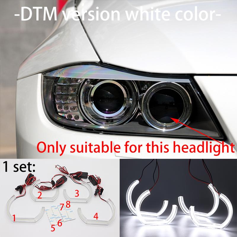 Excellent DTM Style Ultra Bright Led Angel Eyes DRL  Rings Retrofit Accessories for BMW 3 Series E90 E91 E92 E93 M3 2005-12