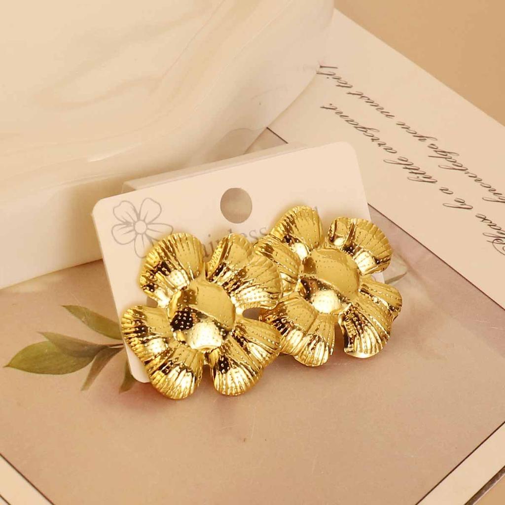 European American Trendy Cross-Border Punk Cold Wind Stainless Steel Earrings Geometric Irregular Drop Fashion Jewelry