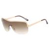 Spice girl riding windproof sports sunglasses one-piece sunglasses oversized frame premium sense metal goggles