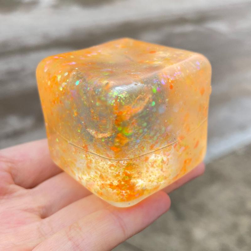 Shiny Cube Maltose Squishy Toy Slow Rising Small Ice Cubes Anti Stress Fidget Toy Stress Ball Sensory Toy Decompression Gifts