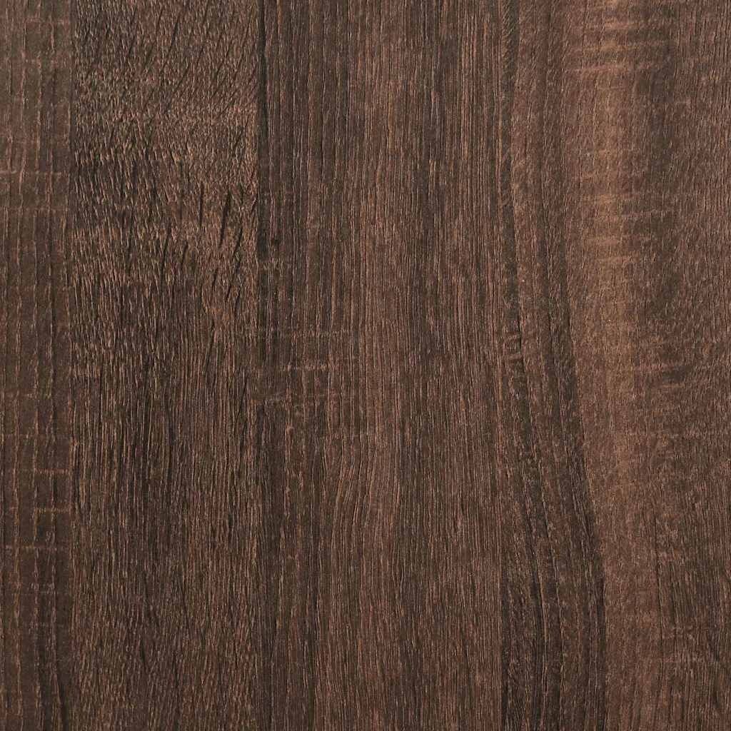 Nightstand Set of 2 Brown Oak Effect 41.5 x 40.5 x 55 cm